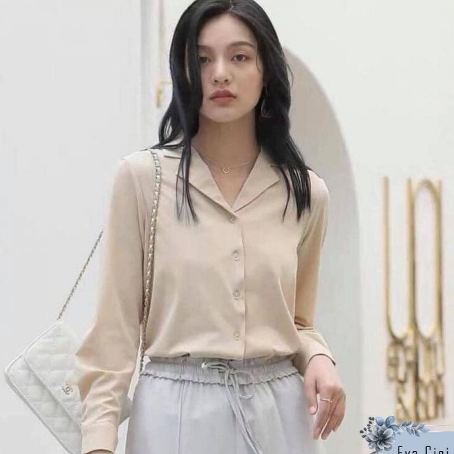 Sơ mi nữ cổ vest dài tay nhiều màu. Sơ mi nữ mặc hè chất voan siêu thích