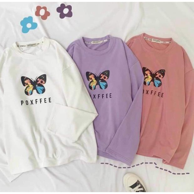 Áo thun tay dài PXFFEE BƯỚM Unisex 4 màu ( Ảnh Thật) | BigBuy360 - bigbuy360.vn