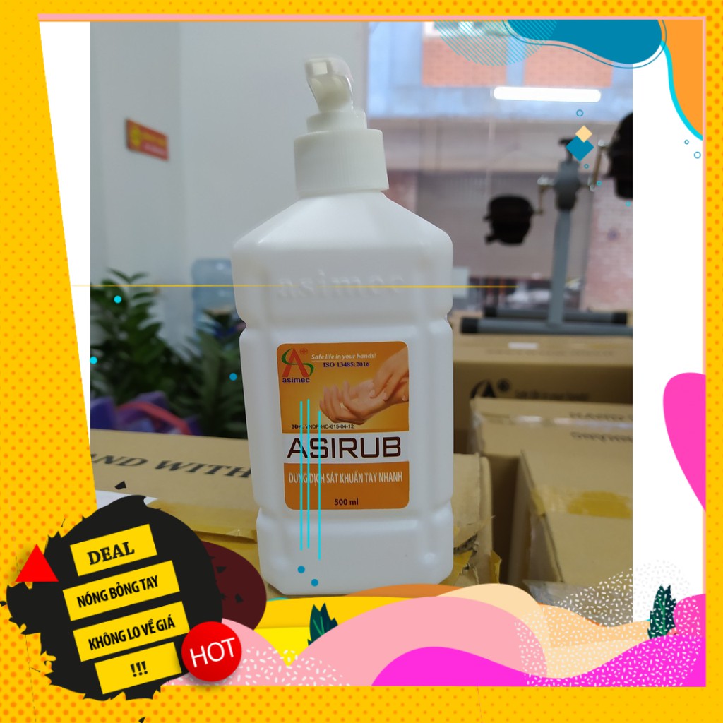Nước rửa tay khô Asirub chai 500ml hàng chính hãng
