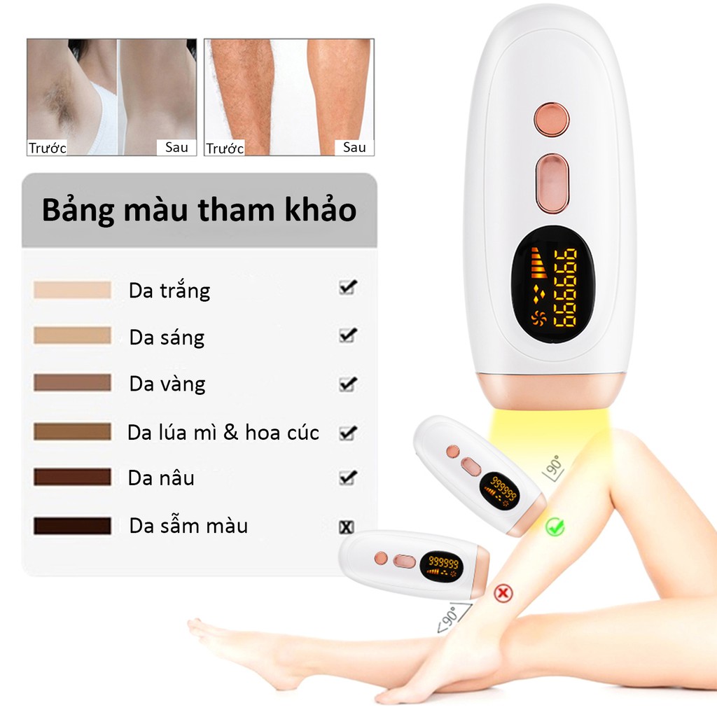 Máy triệt lông bằng laser 999999 xung - Máy triệt lông IPL triệt vĩnh viễn không đau