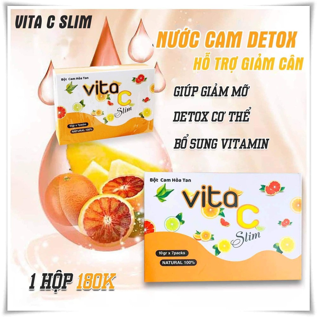 VITA C SLIM - Bột hòa tan cam giảm cân - Hỗ trợ giảm cân nhanh