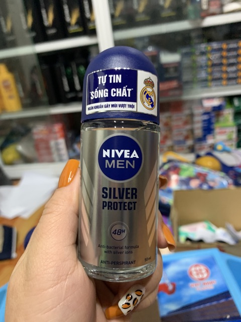 Lăn NIVEA Men Silver Protect Phân tử bạc (mẫu mới ) 50ml