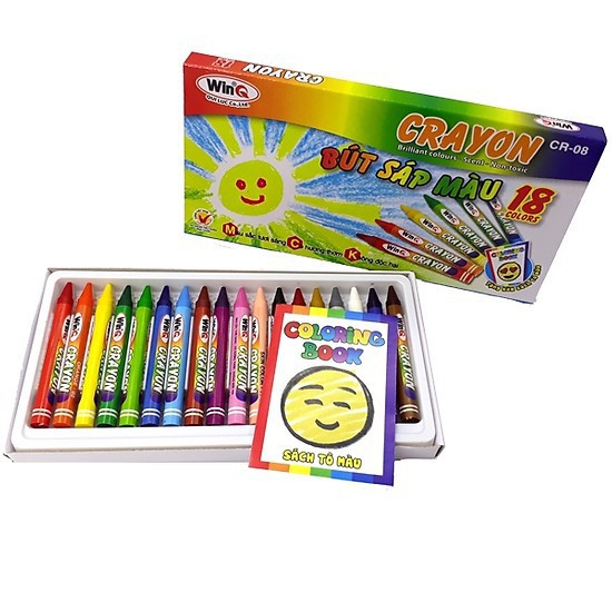 Bút sáp màu Crayon Win Q 12 màu / 18 màu