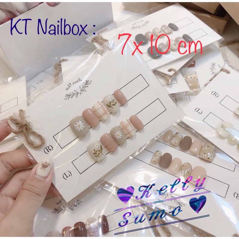 Túi kiếng OPP đựng Nailbox , phụ kiện Nail có keo dán