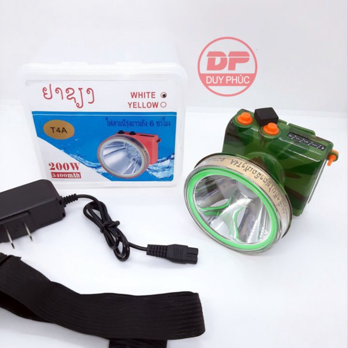 ĐÈN PIN ĐỘI ĐẦU LED HÀNG THÁI SIÊU SÁNG CHIẾU XA T4C VÀ T4A – LẶN NƯỚC SÂU 50M