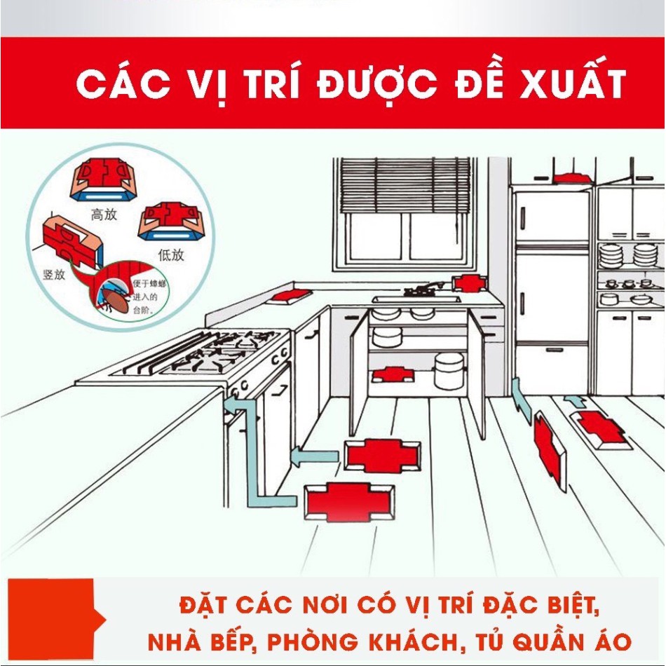 Bẫy gián phòng ngừa diệt côn trùng diệt gián nhật thuốc diệt gián NADISEN