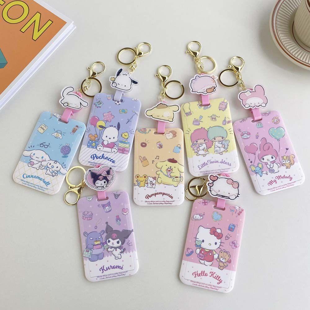 NICKOLAS Móc Khóa Đựng Thẻ ID / Xe Buýt Họa Tiết Hoạt Hình Chú Chó Cinnamoroll Dễ Thương