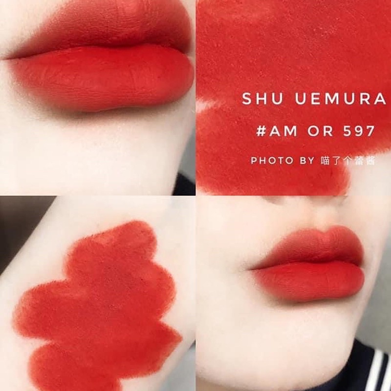 Son Shu Uemura Rouge Unlimited Amplified AM OR 597 Đỏ Cam Đất
