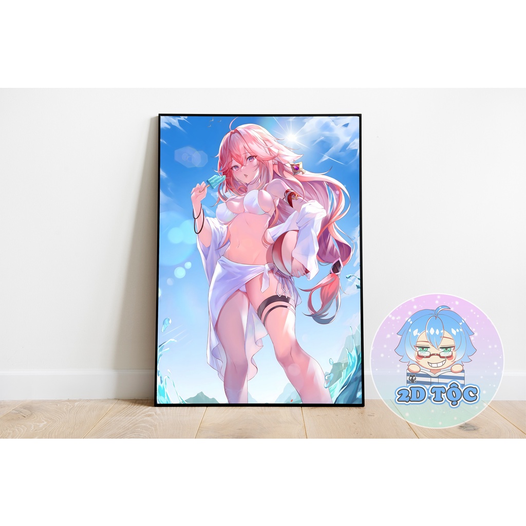 ẢNH POSTER A3 YAE MIKO  GAME GENSHIN IMPACT CHẤT LIỆU GIẤY CAO CẤP - 2D TỘC SHOP