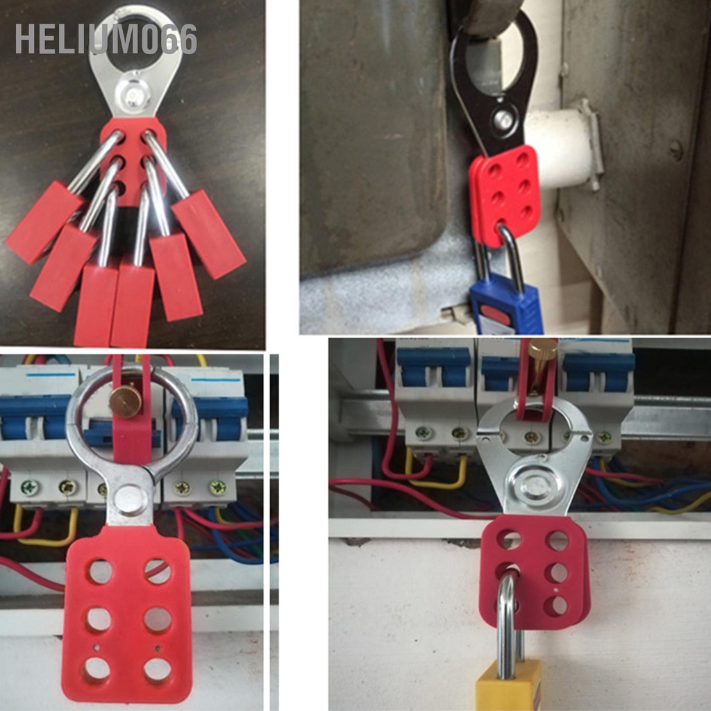 10 cái Khóa Lockout Hasp 38mm / 1.5in 6 lỗ Cách nhiệt bằng nhôm cho những nơi dễ cháy nổ Helium066