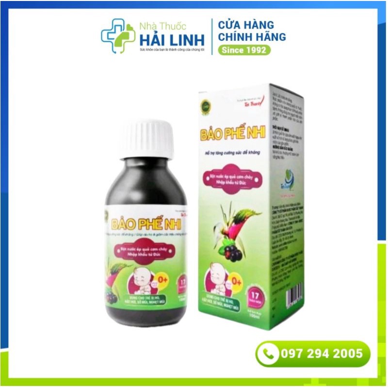 Siro ho Bảo Phế Nhi ⚡ Tặng quà ⚡ Chai 100ml Dùng cho bé từ 0 + Giúp giảm ho, sổ mũi