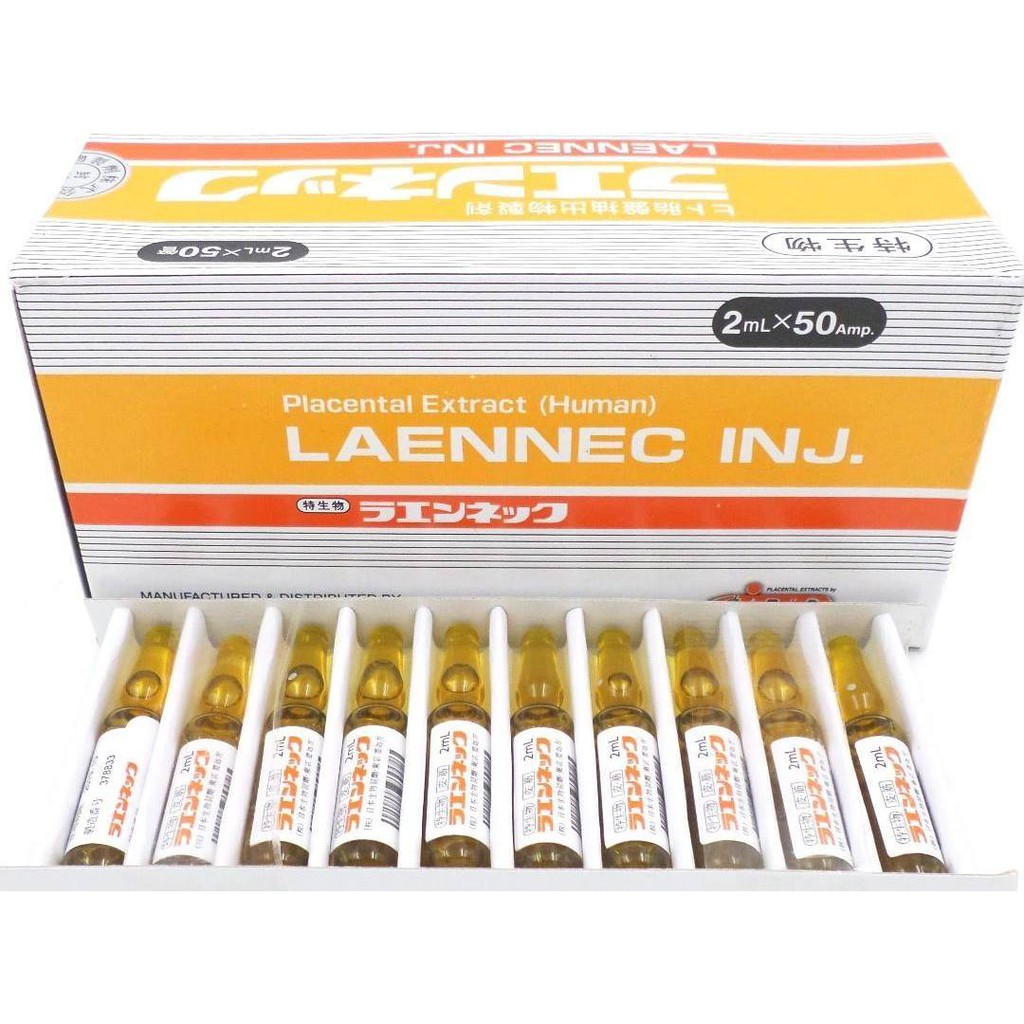 lẻ 1 ống Tế bào gốc nhau thai tươi Nhật Bản Laennec Placenta Injection 2ml date xa | Thế Giới Skin Care