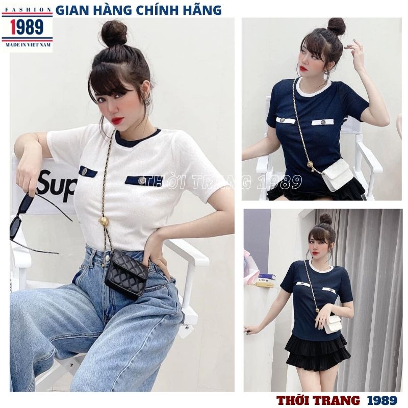 Áo thun nữ cộc tay kiểu dáng hàn quốc ulzzang chất đẹp mặc xinh tôn dáng -PHƯƠNG 1989