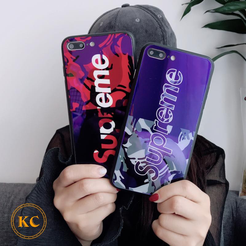 Ốp lưng kính iphone Supreme