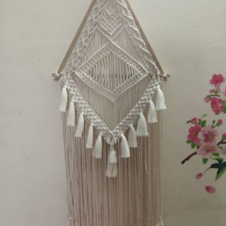 Tam giác macramé trang trí tranh macramé trang trí