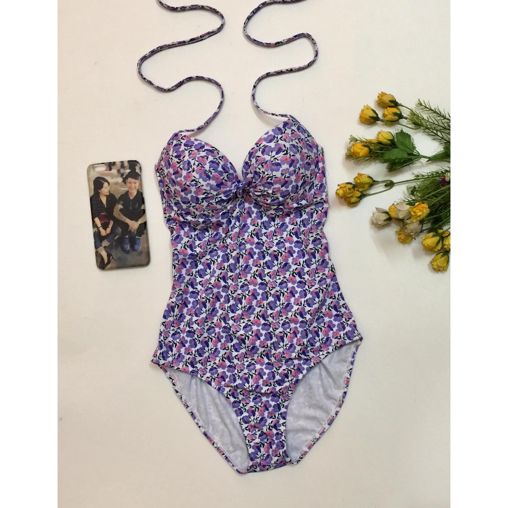 Bộ bơi đẹp Bikini một mảnh có gọng hoa tím hot trend đẹp sexy đỏ mặc đi biển đi bơi ( Đảm bảo 100% như hình) | BigBuy360 - bigbuy360.vn
