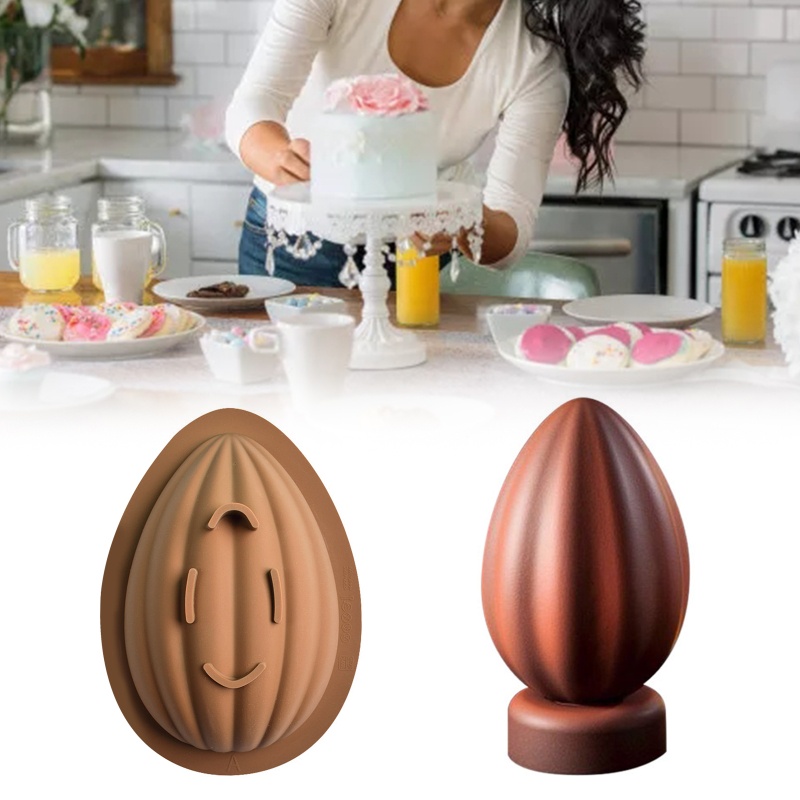 Khuôn Silicone Làm Sô Cô La Hình Quả Trứng Phục Sinh Độc Đáo