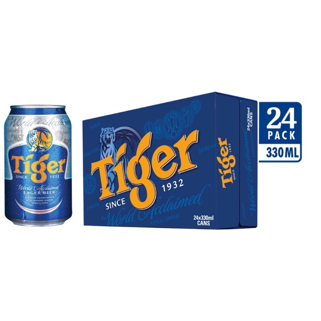 Bia Tiger 330ml - Thùng 24 lon