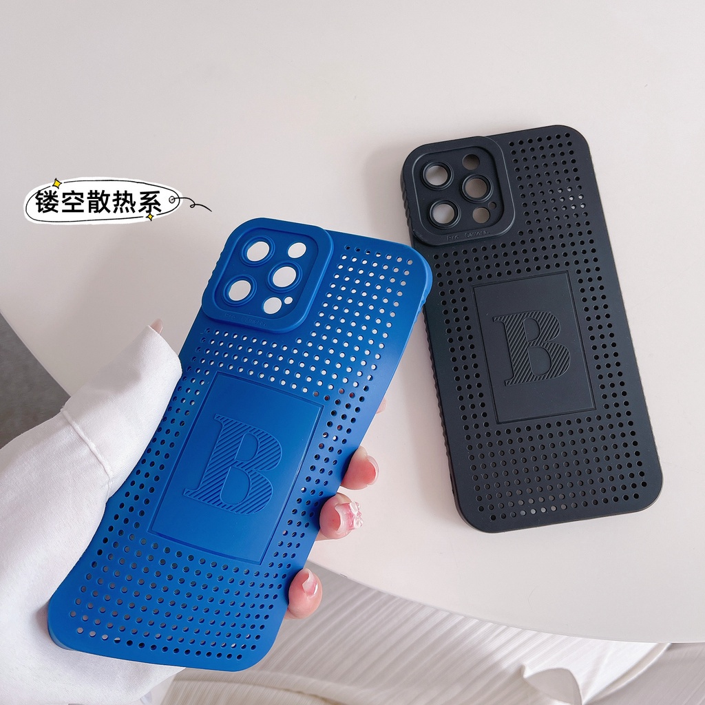 Ốp Điện Thoại Silicon Thoáng Khí Cho iPhone 13 12 11 Pro Max X XS XR Max 7 8 Plus SE2 SE3
