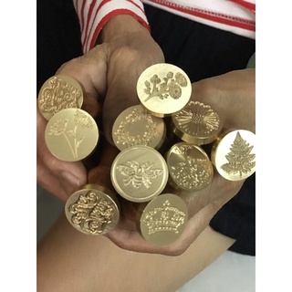 ĐẦU ĐỒNG CON DẤU ĐÓNG TEM SÁP - Cán gỗ