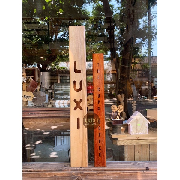 HCM | Tay nắm gỗ cho các loại cửa kính, khắc nội dung theo yêu cầu  LUXI DECOR HCM