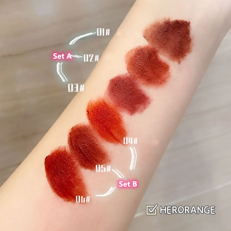 Set Son Kem Lì 3 cây HERORANGE Fluffy Lip Glaze | Thế Giới Skin Care