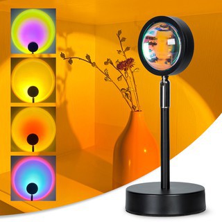 【Ready Stock】Tiktok Hot Đèn sàn chiếu hoàng hôn/mặt trời/cầu vồng trang trí hiện đại/Sunset Projection Floor Light Rainbow Modern Led Floor Light Living Room Stand Light Bedroom Projector Floor Lamp/Đèn Led Màu Cầu Vồng Trang Trí Phòng Ngủ