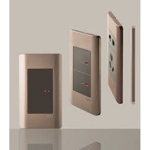 Mặt chứa thiết bị điện Mặt 1 2 3 Schneider ZenceloA  size S M L màu đồng ánh bạc