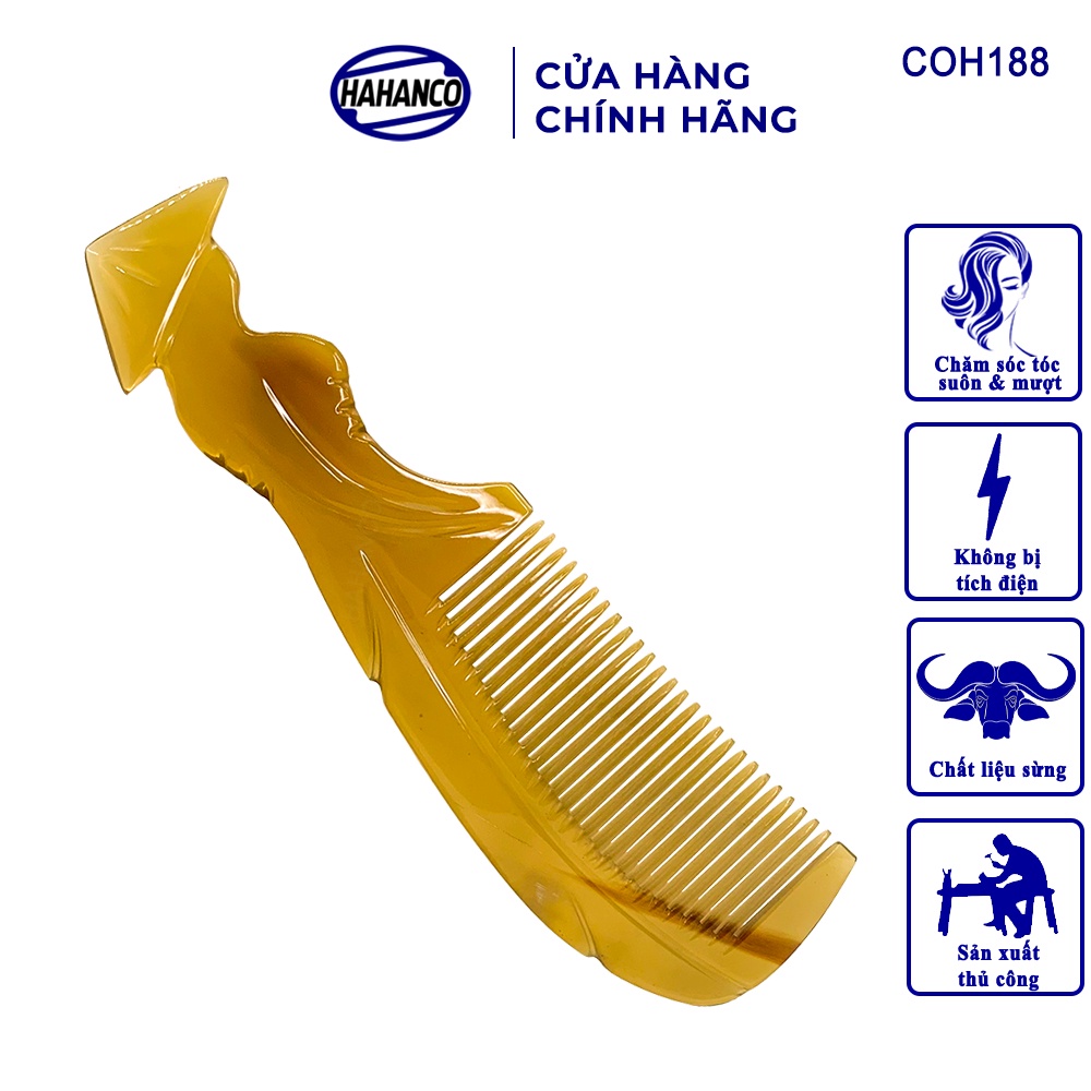 Lược Sừng Cô Gái Áo Dài HAHANCO (Size:XL- 19cm) Quà Tặng Đầy Ý Nghĩa - COH188
