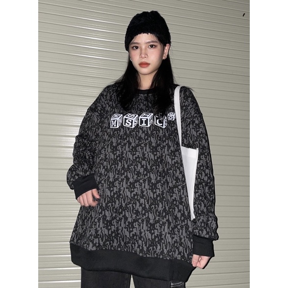 Áo sweater Texture Đen | BigBuy360 - bigbuy360.vn