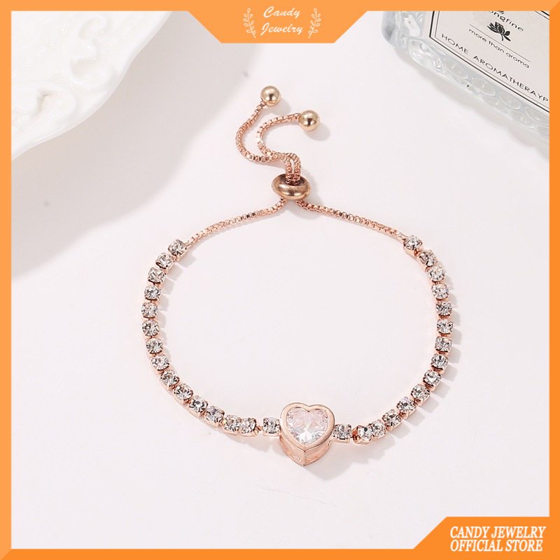 Vòng tay MANYUE thiết kế đơn giản đính đá zircon cỡ nhỏ thiết kế thời trang mới