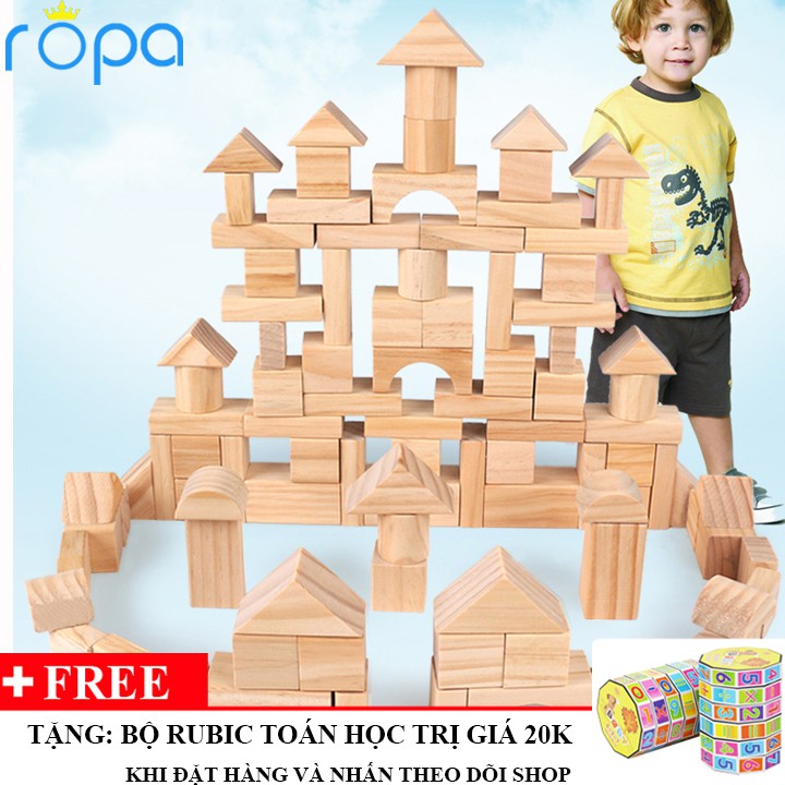 Đồ chơi gỗ bộ ghép hình 100 chi tiết cho bé thỏa sức sáng tạo