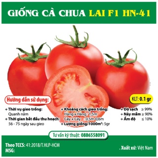 Hạt giống cà chua lai f1 gói 0.1gr - hóa nông