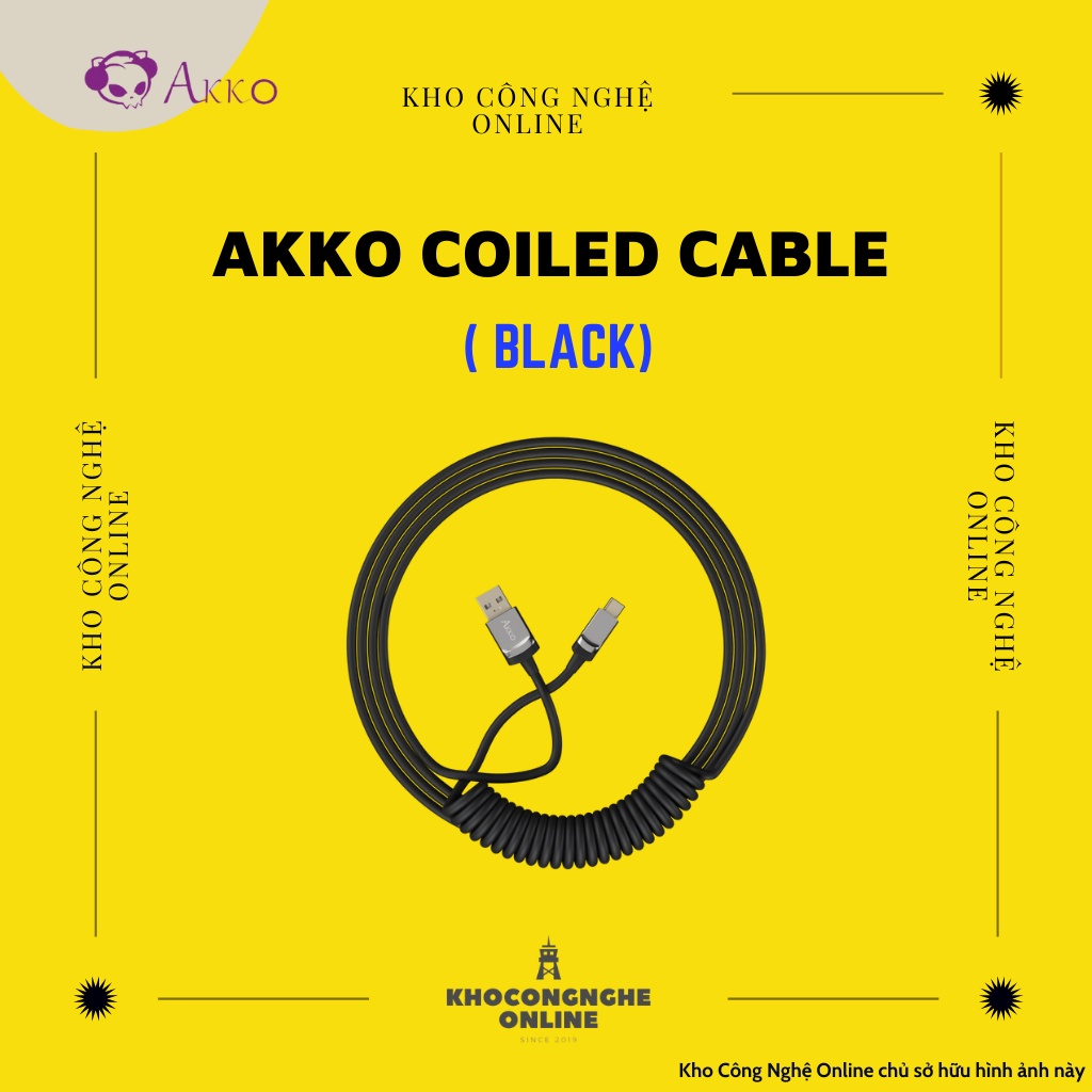 AKKO Coiled Cable (Black / White / Pink / Blue)