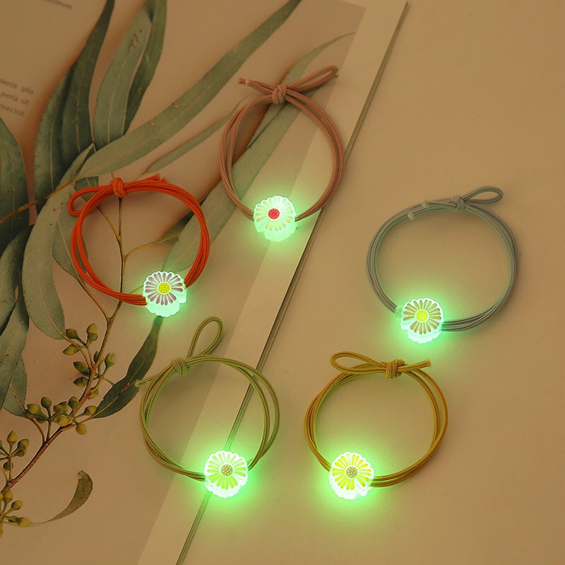 Dây thun cột tóc hoa cúc phát sáng, dây cột tóc phát phát nhỏ xinh Shophoa