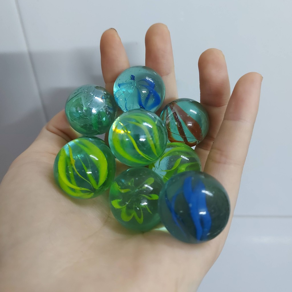 Phụ kiện trang trí bể cá: Bi ve * 10 viên