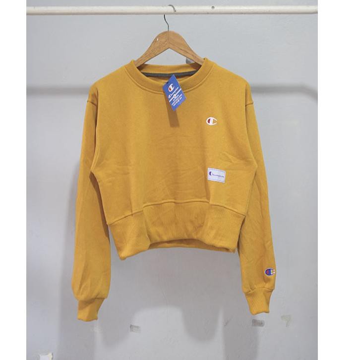 Áo Sweater Lửng In Chữ Champion Thời Trang Cho Nữ