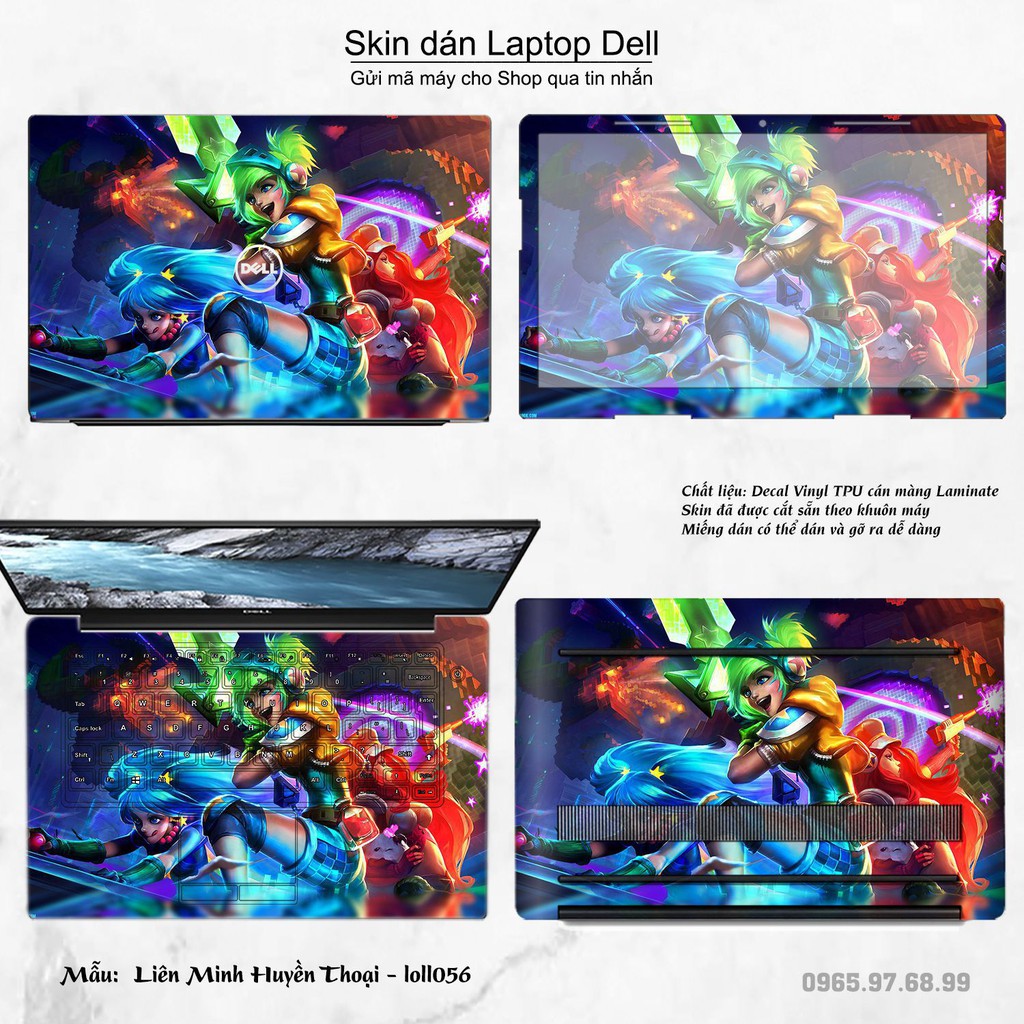 Skin dán Laptop Dell in hình Liên Minh Huyền Thoại nhiều mẫu 7 (inbox mã máy cho Shop)