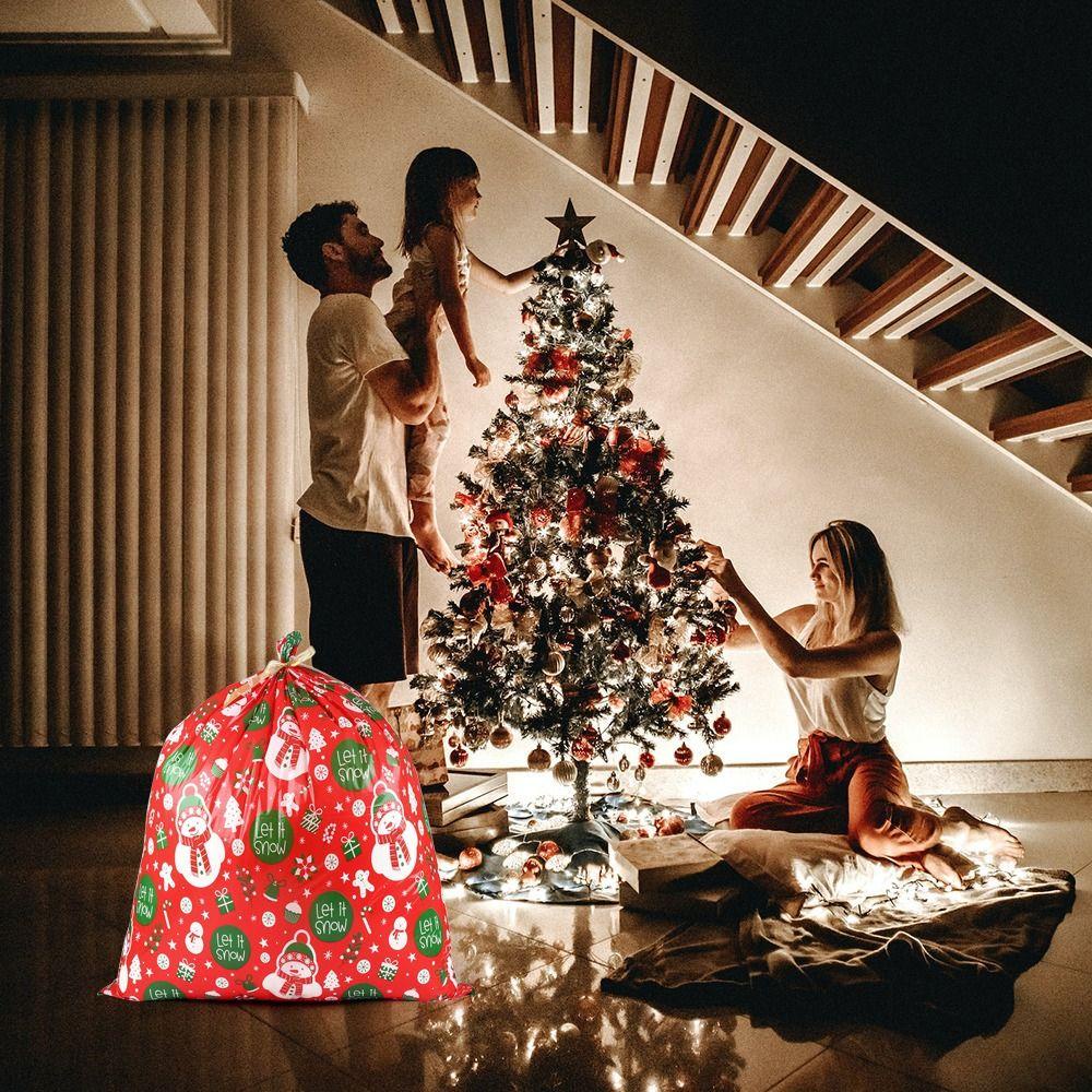 Túi Dây Rút Đựng Bánh Kẹo Giáng Sinh DIY