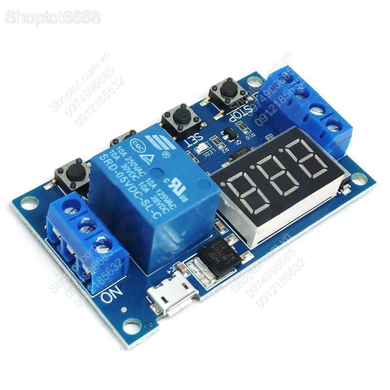 MODULE MẠCH RELAY TIMER RƠ LE THỜI GIAN TRỄ XY-J02 TỰ ĐỘNG TẮT, BẬT THEO CHU KỲ DO TA CÀI ĐẶT (Kho hàng Hà nội)