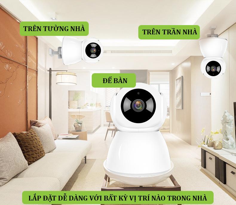 Camera Giám Sát, Chống Trộm, An Ninh , Wifi IP V380 , Thông Minh, Ghi Âm, Quay Hình Rõ Nét - Bảo Hành Uy Tín 1 Đổi 1