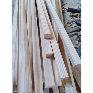 Combo 5 thanh gỗ thông Vuông 2cm x Dài 1m