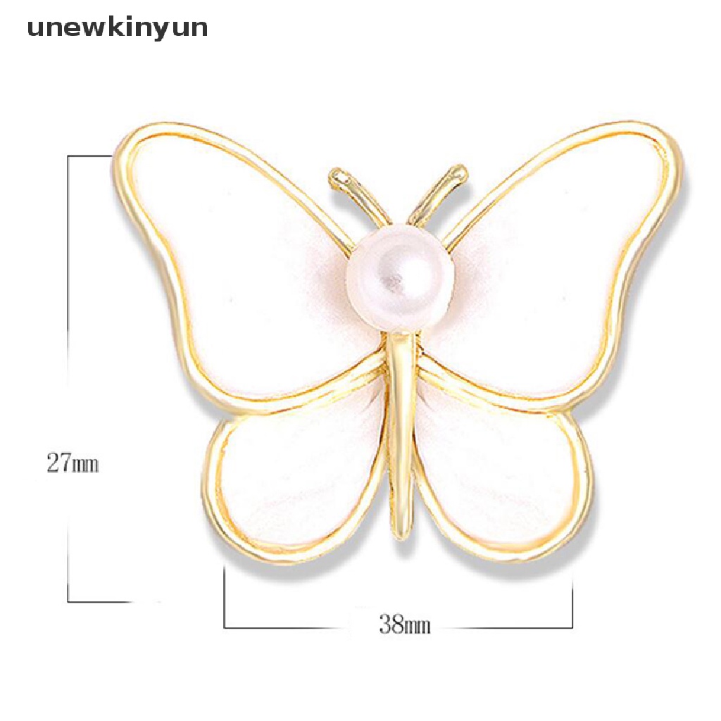 Mới Ghim Cài Áo Hình Bướm Đính Ngọc Trai Nhân Tạo Thời Trang Cho Nữ