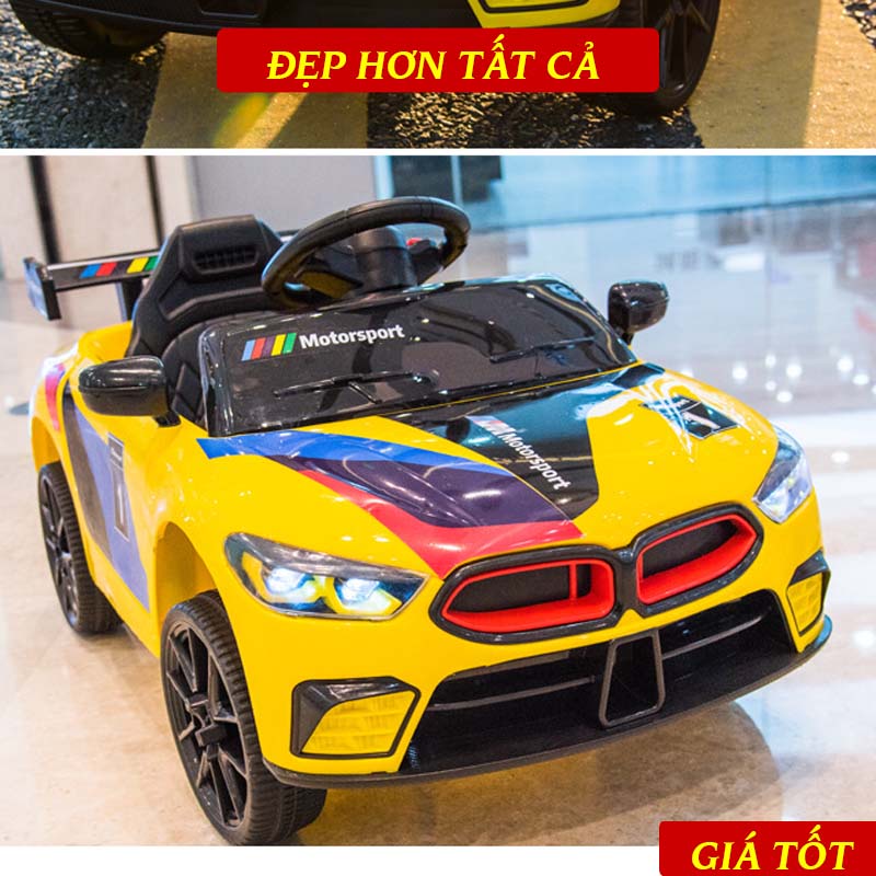 Xe Ô Tô Điện Trẻ Em Giá Rẻ BMW 808 Cho Bé Từ 1 Tuổi Trở lên, Tự Lái & Điều Khiển Từ Xa, Bảo Hành Dài Hạn