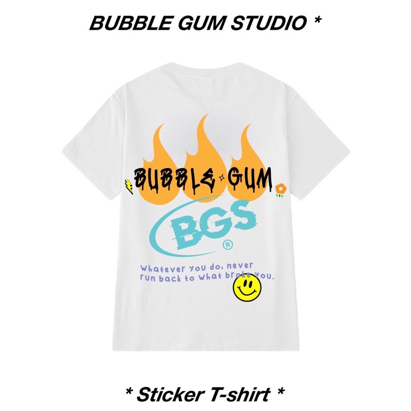 [Mã SKAMPUSHA7 giảm 8% tối đa 50K đơn 250K] Áo thun Sticker mặt cười - by Bubble Gum Studio | BigBuy360 - bigbuy360.vn
