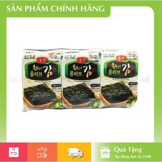 [HÀNG CHÍNH HÃNG] Rong Biển Nướng Dầu Oliu Humanwell 4grx3gói