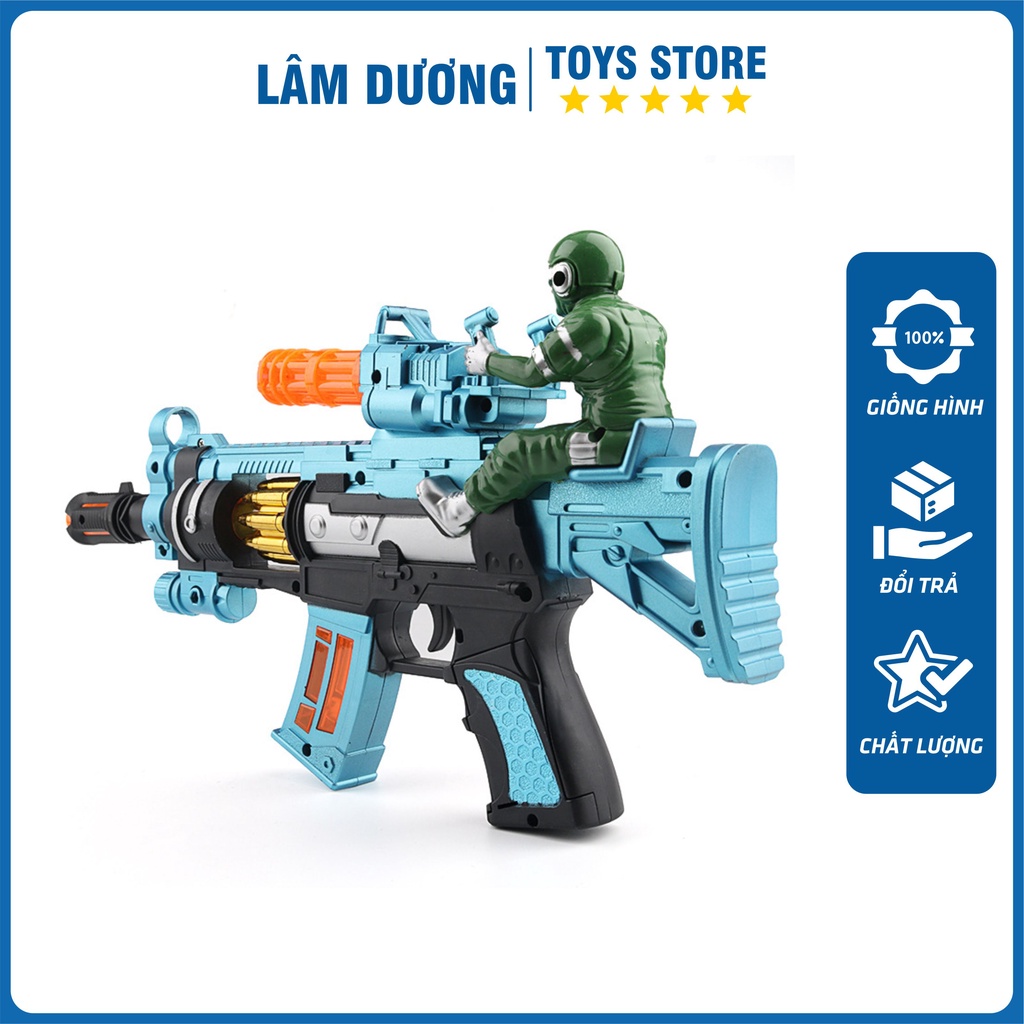 Đồ chơi trẻ em vận động ngoài trời 🏵️LÂM DƯƠNG TOYS🏵️ Máy siêu nhân ak chạy pin phát đèn nhạc cho bé