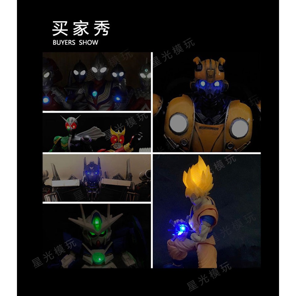 Đèn LED Custom mô hình Shf,Gundam,Ironman... tắt mở cảm biến nam châm