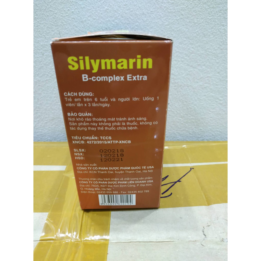 VIÊN UỐNG BỔ GAN SILYMARIN B-COMPLEX EXTRA - HỘP 100V