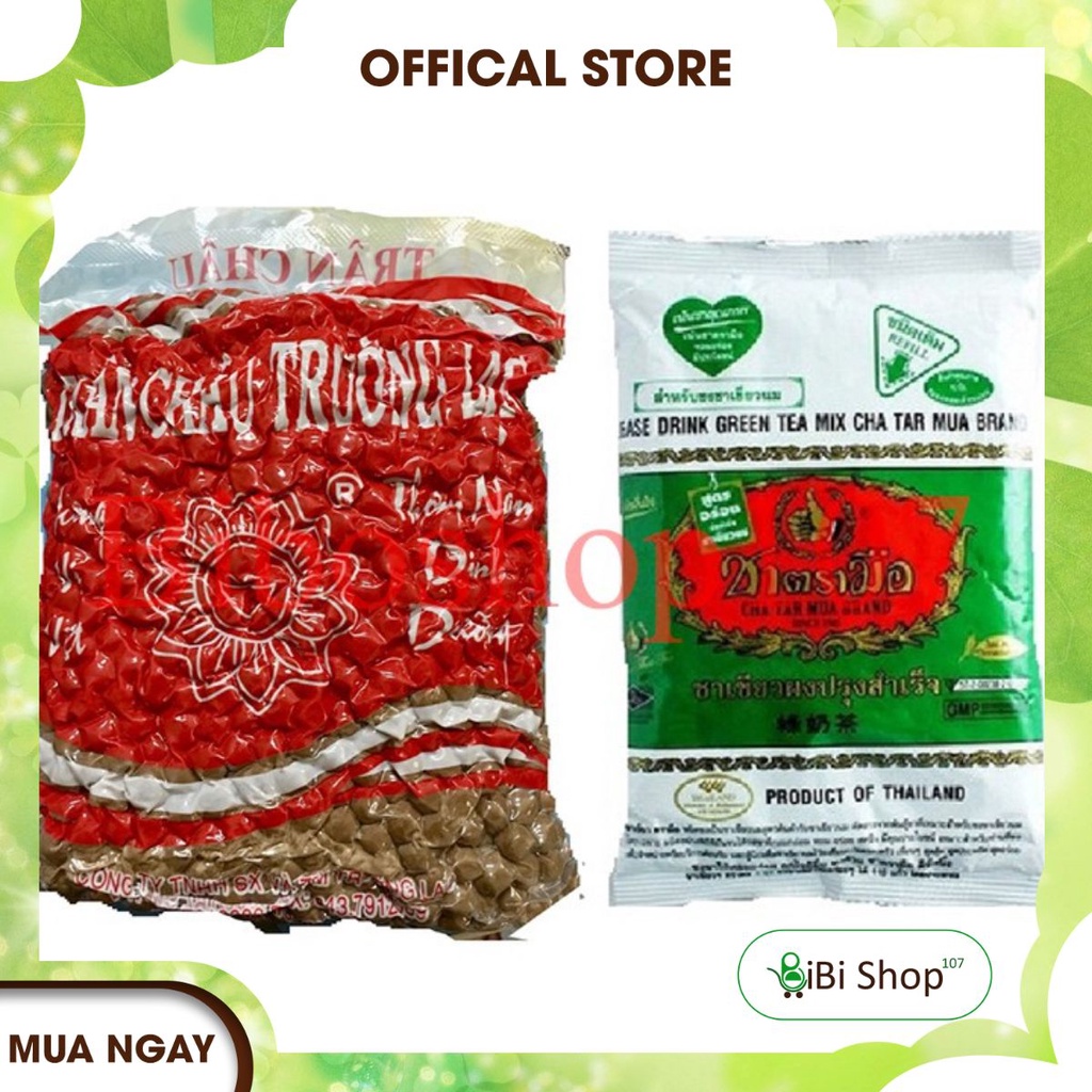 🎶Combo 1 gói trà xanh Thái Lan 200g + 1 gói trân châu đen Trường Lạc 1kg🎶